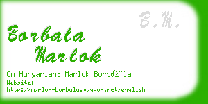 borbala marlok business card